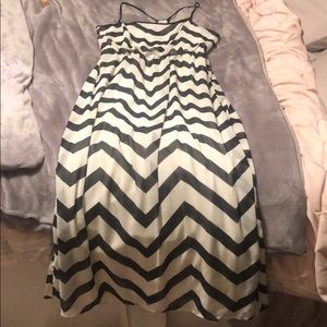 Black and white chevron maxi dress